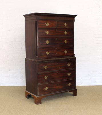 Lot 235 - A George III Mahogany Chest on Chest