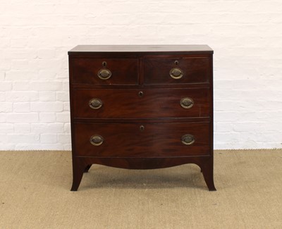 Lot 229 - A Small Early 19th Century Mahogany Bowfront Chest of Drawers