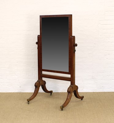 Lot 219 - An Early 19th Century Mahogany Cheval Mirror