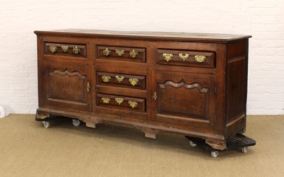 Lot 236 - A George III North Country Oak and Mahogany Dresser Base or Sideboard