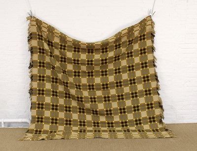 Lot 274 - A Large Reversible Pure Wool Welsh Blanket by Derw
