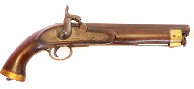 Lot 3 - East India Company percussion pistol, 9inch...