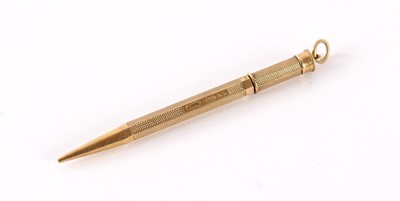 Lot 60 - A George V 9ct Yellow Gold "Everpoint" Pencil