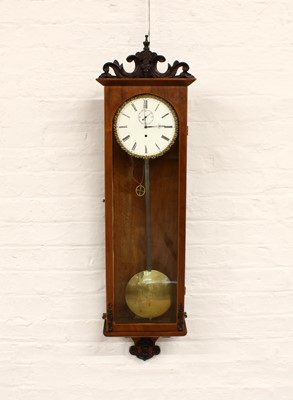 Lot 178 - A 19th Century Biedermeier Walnut and Satinwood Regulator Wall Clocky by Baume of Geneva