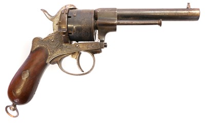 Lot 35 - 11mm Pinfire revolver by Eusgaladuna Placencia,...