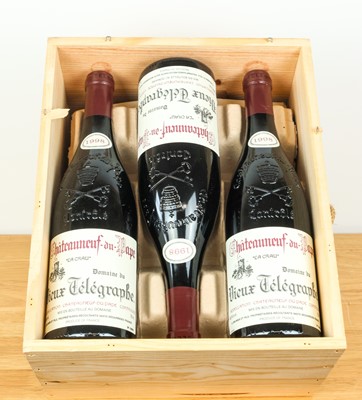 Lot 108 - 6 bottles in OWC Chateauneuf du Pape Domaine du Vieux Telegraphe Domaine Brunier 1998