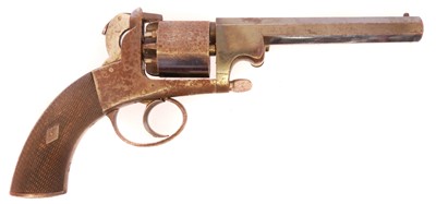 Lot 37 - Bentley type 50 bore percussion revolver, no...