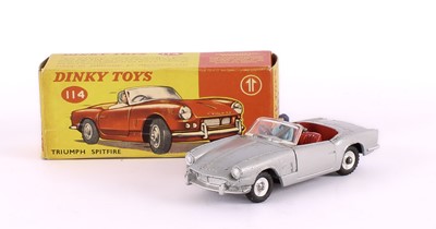 Lot 360 - A Dinky Toys 114 "Triumph Spitfire" Diecast Model by Meccano Ltd.