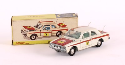 Lot 362 - A Dinky Toys 205 "Lotus Cortina Rally Car" Diecast Model by Meccano Ltd.