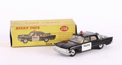 Lot 365 - A Dinky Toys 258 "U.S.A. Police Car" Diecast Model by Meccano Ltd.