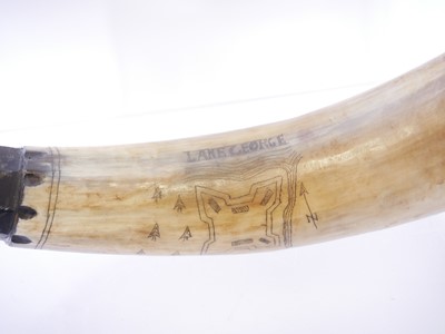 Lot 717 - Finely hand-decorated 21st century scrimshaw...
