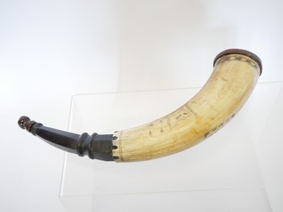 Lot 717 - Finely hand-decorated 21st century scrimshaw...