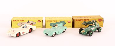 Lot 343 - Three Racing Car Dinky Toys Diecast Models by Meccano Ltd.