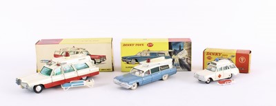 Lot 345 - Three Ambulance Dinky Toys Diecast Models by Meccano Ltd.