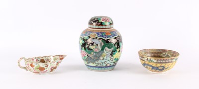 Lot 107 - A Chinese Famille Noire Ginger Jar with Cover