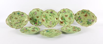 Lot 134 - A 19th Century Porcelain 'Lepidopterology' Part Dinner Service
