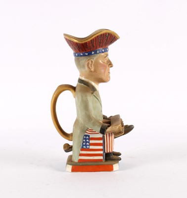 Lot 150 - A "Welcome Uncle Sam" Character Jug of President Woodrow Wilson Dated 1918