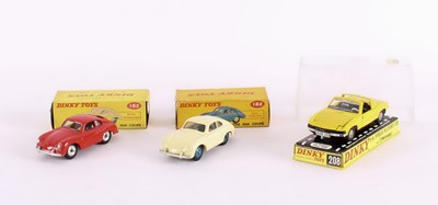 Lot 337 - Three Porsche Dinky Toys Diecast Models by Meccano Ltd.