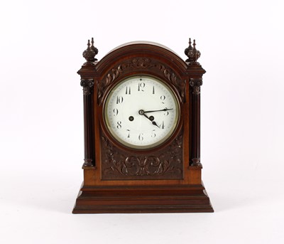 Lot 175 - A Late Victorian Mahogany Table Clock with French Eight-Day Movement