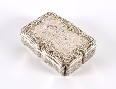 Lot 65 - A Large Victorian Masonic Interest Silver Presentation Snuff Box