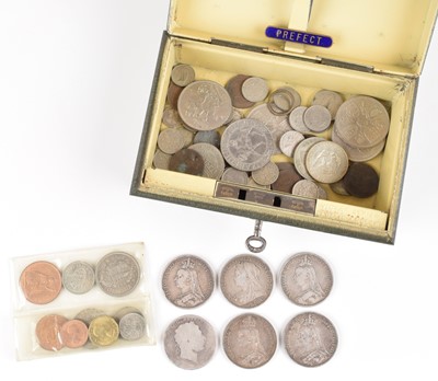 Lot 28 - Selection of mainly British historic coinage to include six silver Crowns