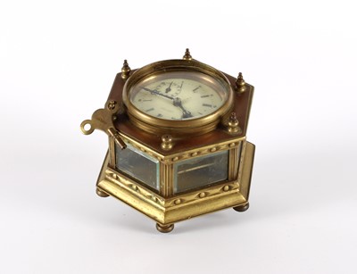 Lot 167 - A Late 19th/Early 20th Century French Gilt Brass Desk Clock