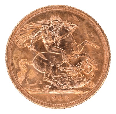 Lot 58 - Queen Elizabeth II, Sovereign, 1963