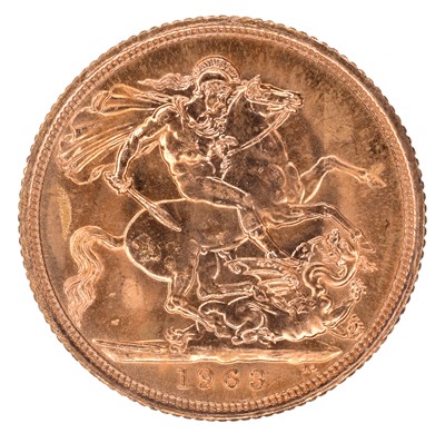 Lot 66 - Queen Elizabeth II, Sovereign, 1963