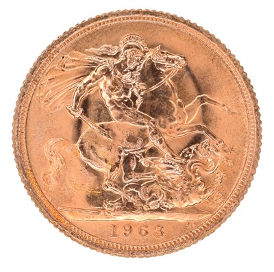 Lot 68 - Queen Elizabeth II, Sovereign, 1963