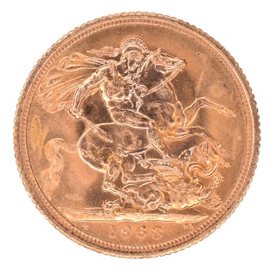 Lot 73 - Queen Elizabeth II, Sovereign, 1963