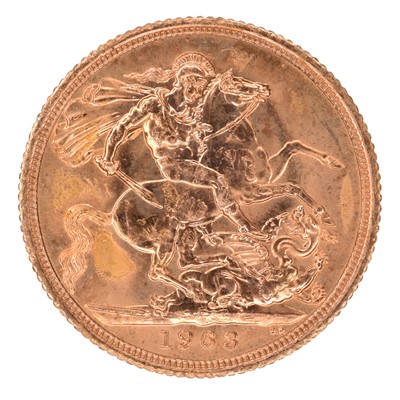 Lot 78 - Queen Elizabeth II, Sovereign, 1963