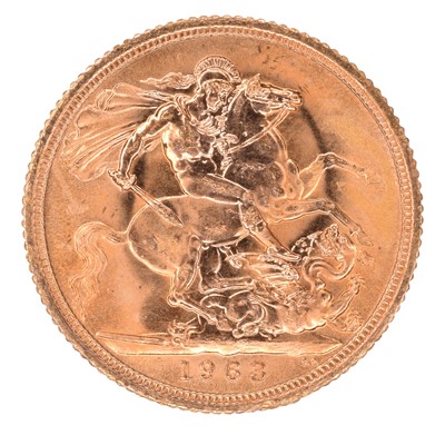 Lot 79 - Queen Elizabeth II, Sovereign, 1963