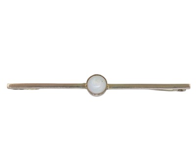 Lot A 9ct gold and opal bar brooch