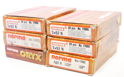 Lot 758 - Norma 7x57R cartridges, to include 88 rounds...