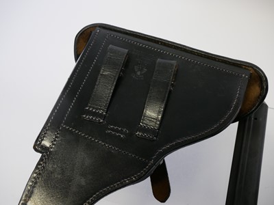 Lot 778 - Reproduction WWII Luger PO8 leather holster,...