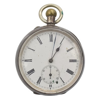 Lot An antique silver open-faced pocket watch