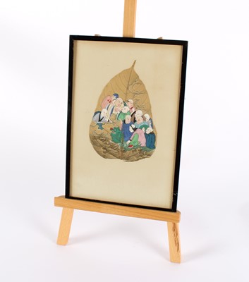 Lot 83 - A 19th Century Chinese Leaf Painting