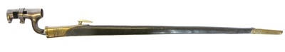 Lot 243 - P53 rifle socket bayonet and scabbard, 17inch...