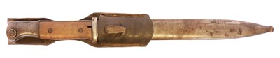 Lot 245 - German WWII K98 rifle bayonet with matching...