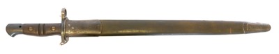 Lot 247 - P.17 bayonet and scabbard, 12 inch blade, the...