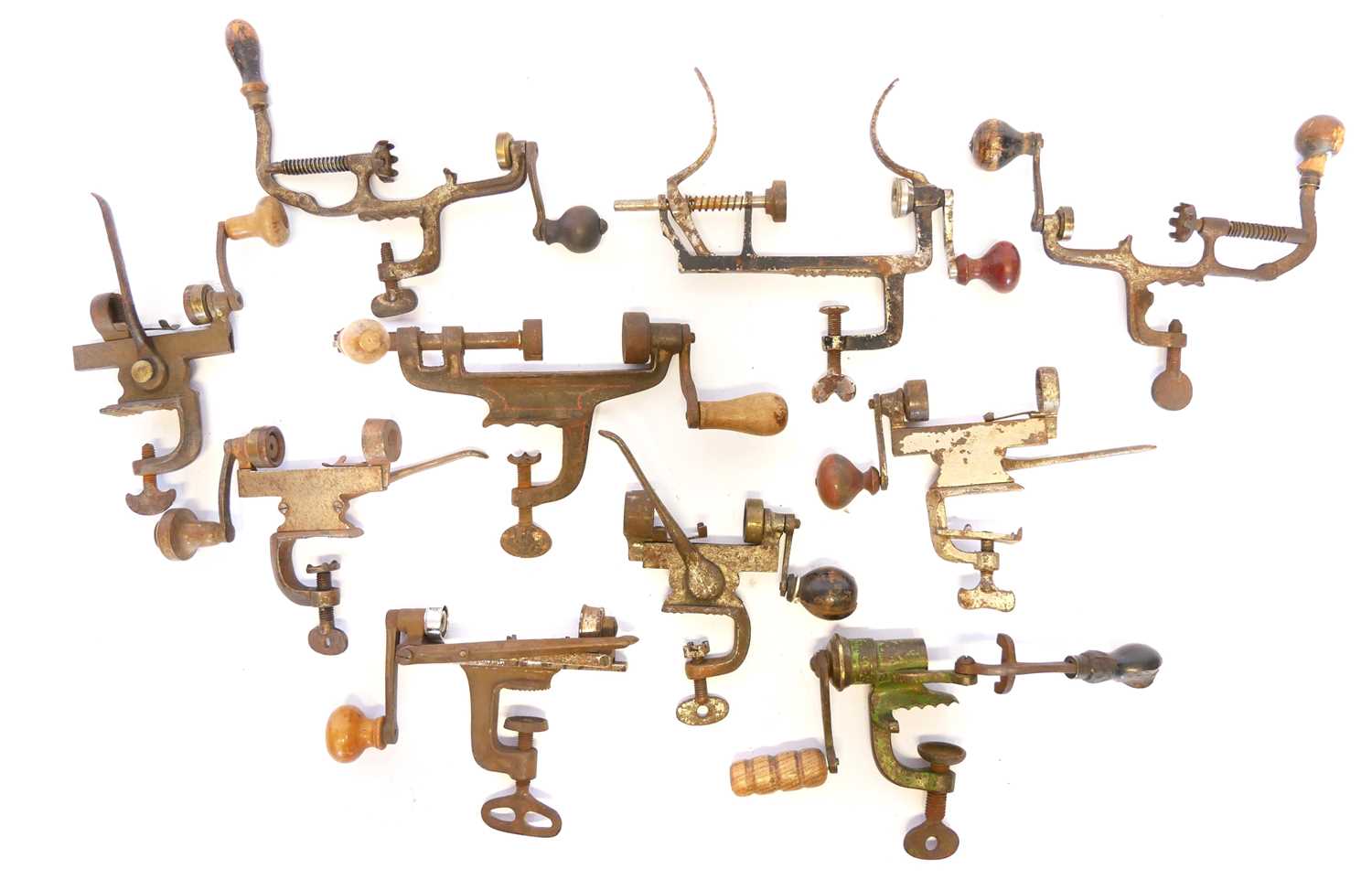 Lot 720 - Ten shotgun roll turn over tools, for 12 and...