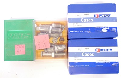 Lot 883 - RCBS .308 two die set, two Lee .243 die sets,...