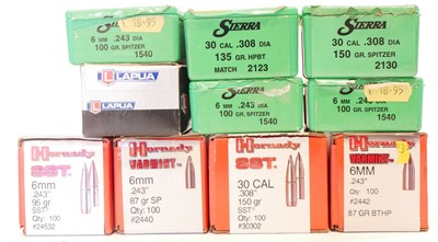 Lot 882 - Collection of part sets of bullets in .243...