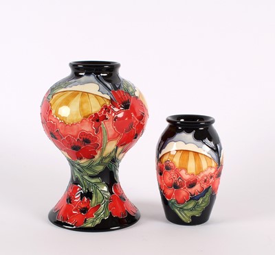 Lot 119 - Two "Forever England" Vases by Moorcroft