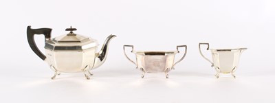 Lot 49 - A George VI Silver Three-Piece Tea Service