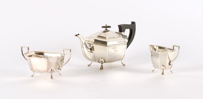 Lot 49 - A George VI Silver Three-Piece Tea Service