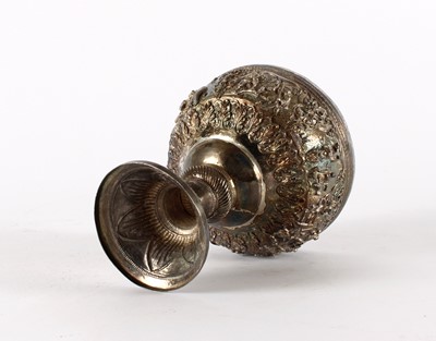 Lot 51 - A Finely Detailed Burmese White Metal Pedestal Bowl