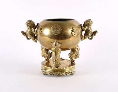 Lot 85 - A Large Early-Mid 20th Century Chinese Polished Bronze Censer on Stand
