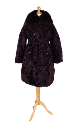 Lot Aubergine Fur coat by Marielle Designs