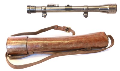 Lot 843 - Rigby Aldis rifle scope with case, with German-...